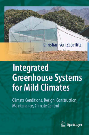 Honighäuschen (Bonn) - Crop production in greenhouses is a growing industry, especially in mild climates, and is very important for the population as a source of income and clean, fresh food. Greenhouses create optimal climate conditions for crop growth and protect crops from outside pests. At the same time greenhouse production increases water use efficiency and makes integrated production and protection (IPP) possible. This book provides technical instructions for practice (what to do and what not to do) and gives answers to the question: How to produce more clean crops and better quality with less water, less land and less pesticide. Suitable greenhouse constructions and their design, adapted to local climates in subtropical, tropical and arid regions and infrastructure conditions are presented. The necessary climate control measures - light transmittance, ventilation, cooling, heating, and CO2 enrichment - and physical measures for pest control, as well as methods for using solar energy to desalinate salty water are described. The results of theoretical research are transferred into methods for practical use, so that readers are equipped to solve their problems in practice as well as to get stimulation for further research and development.