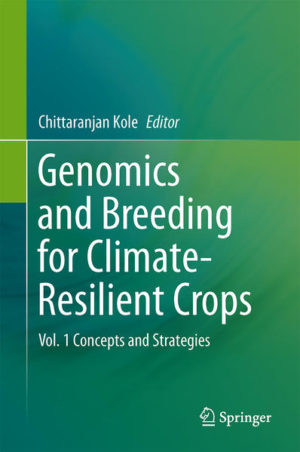 Honighäuschen (Bonn) - Climate change is expected to have a drastic impact on agronomic conditions including temperature, precipitation, soil nutrients, and the incidence of disease pests, to name a few. To face this looming threat, significant progress in developing new breeding strategies has been made over the last few decades. The first volume of Genomics and Breeding for Climate-Resilient Crops presents the basic concepts and strategies for developing climate-resilient crop varieties. Topics covered include: conservation, evaluation and utilization of biodiversity