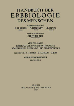 Dieser Buchtitel ist Teil des Digitalisierungsprojekts Springer Book Archives mit Publikationen, die seit den Anfängen des Verlags von 1842 erschienen sind. Der Verlag stellt mit diesem Archiv Quellen für die historische wie auch die disziplingeschichtliche Forschung zur Verfügung, die jeweils im historischen Kontext betrachtet werden müssen. Dieser Titel erschien in der Zeit vor 1945 und wird daher in seiner zeittypischen politisch-ideologischen Ausrichtung vom Verlag nicht beworben.