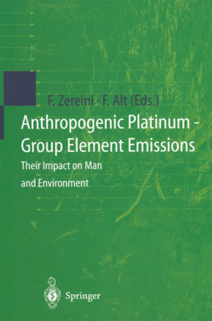 Honighäuschen (Bonn) - Since the implementation of catalysts containing platinum-group-elements (PGE) for the control of vehicle emissions in 1975, a controversial discussion has begun on PGE emissions and eventual consequences for the environment. However, a comprehensive overview of the various works and results in different scientific areas is still lacking. This book covers all aspects of anthropogenic PGE emissions and their consequences for man and environment. The interdisciplinary approach is substantiated by contributions from the fields of environmental geosciences, analytical chemistry, biology and occupational medicine. The articles mirror the actual status of scientific work and discuss environmentally related topics. Modern analytical methods for various environmental matrices as well as models of the current and future geochemical behaviour of PGE in the environment are presented. Bioavailability and toxicological and allergic potentials are discussed.