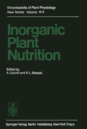 Honighäuschen (Bonn) - The first book bearing the title of this volume, Inorganic Plant Nutrition, was written by D. R. HOAGLAND of the University of California at Berkeley. As indicated by its extended title, Lectures on the Inorganic Nutrition of Plants, it is a collection of lectures - the JOHN M. PRATHER lectures, which he was invited in 1942 to give. at Harvard University and presented there between April 10 and 23 of that year - 41 years before the publication of the present volume. They were not "originally intended for publication" but fortunately HOAGLAND was persuaded to publish them
