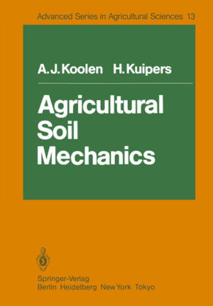 Honighäuschen (Bonn) - Compared with forces occurring in soil mechanics problems in civil engineering, the forces that are applied to soil in farming operations generally have a short duration, less than a few seconds, a small loaded area, no more than a few square decimeters, and small intensities, 10 bar being a high value. On the other hand, soil properties vary widely between those of a weak mud and a stone-like dry soil. Tillage and related applications of force to soil are practiced worldwide in farming. Tillage operations are performed on one hectare of land for every three human beings. This means that for the food production for each individual daily, something like one cubic meter of soil is stirred, or about 20 times his body weight. Theoretical knowledge of this most common human activity, which largely determines the surface shape of the fertile part of the earth, is still very limited. In this book the authors have tried to give an outline of the present state of the art. One of the starting points was a course in soil dynamics taught by the authors at the Agricultural University at Wageningen, The Netherlands. We hope to reach interested readers who have no more theoretical knowledge than high school level, as well as readers who want to go beyond the level of a third year university student. For the chapter on wheels and tires we received substantial support from F. G. J. Tijink of the Tillage Laboratory at Wageningen.