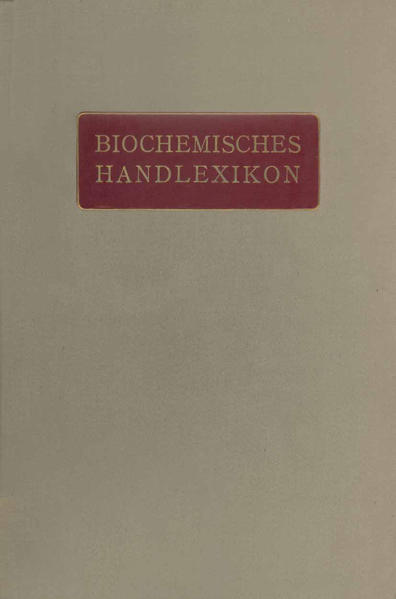 Biochemisches Handlexikon | Honighäuschen