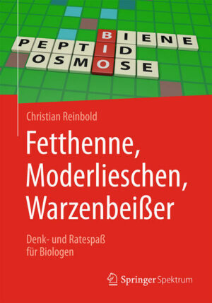 Wer die Biologie in ihrer Vielfalt einmal von einer ganz anderen Seite entdecken möchte, findet in dieser Sammlung 52 spannende und kuriose Rätsel für Zwischendurch. Wie heißt doch gleich dieser Schmetterling, was ist ein Revolvergebiss und wie flirtet man eigentlich biologisch? So vielfältig und beeindruckend die Biologie mit all ihren Facetten ist, so unerschöpflich scheinen auch die Fragen, die sich rund um das Lebendige stellen. Die vielseitigen Themengebiete der Rätselreise durch das Jahr stellen nicht nur die ein oder andere harte Nuss zum Knacken dar, sondern laden dazu ein, sich über biologische Prozesse oder sogar Tier- und Pflanzenarten eingehender zu informieren. Ob zum Zeitvertreib im Zug, im Hörsaal oder am Badesee: In jedem Fall geben die Rätsel dem Leser auf lustige und interessante Art und Weise einen Anlass, sein biologisches Wissen aufzufrischen  am besten mit einem der vielen Lehrbücher von Springer. Machen Sie auch anderen eine Freude: Das Springer Rätselbuch ist ein ideales Geschenk für Abiturienten, Studis, Biolehrer, Dozenten und alle anderen Biologie-Interessierten. Viel Vergnügen beim Knobeln!