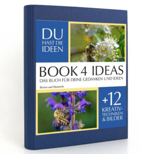 BOOK 4 IDEAS classic | Bienen und Hummeln, Notizbuch, Bullet Journal mit Kreativitätstechniken und Bildern, DIN A5 | Honighäuschen