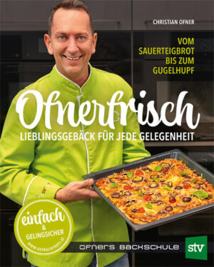 Für sein achtes Buch präsentiert Bestseller-Autor Christian Ofner die unterschiedlichsten Köstlichkeiten vom Sauerteigbrot aus Waldstaudenroggen bis hin zum Zwetschkenfleck mit Streusel. Neu entwickelte Gebäckspezialitäten vom Ofner, wie sein „dreierlei gefüllter Jausenzopf aus dunklem Brotteig“ oder sein „gerollter Schinken-Käse-Toast“, das Topfenkornbrot oder Backprofis Weizenlandler, machen die Jause (Brotzeit) erst perfekt. Zur Freude seiner Fans verrät der Backprofi seine privaten süßen Lieblingsrezepte: flaumiges Milchbrot, Zupfgugelhupf, Mohnkuchen mit Topfencreme u. v. m. Mit seinen gelingsicheren Rezepten für Pizza, Flammkuchen, Döner-Brötchen, Pita- und Naanbrot kann jeder sein Street Food in Zukunft selber machen. Auch die Zubereitungsmethoden variieren von Gebäck mit Natursauerteig oder Übernachtgare bis hin zu „Blitz-Varianten“ mit Trockensauerteig oder Hefe. Zusätzliche Informationen über die backtechnischen Besonderheiten und Tipps finden sich jeweils bei den Rezepten.