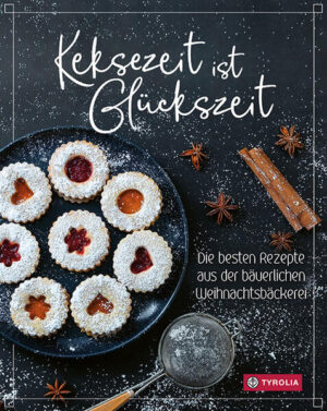 Der Geschmack und Duft von Weihnachten - Keksezeit ist Glückszeit Ob Zimtsterne, Vanillekipferl oder Linzer Augen: Die kleinen, liebevoll gestalteten Köstlichkeiten versüßen uns die Wartezeit auf Weihnachten, lassen nicht nur Kinderherzen höherschlagen und gehören zum Fest der Liebe einfach dazu. In diesem Buch präsentieren Bäuerinnen aus ganz Tirol ihre besten Keksrezepte, seit vielen Jahren erprobt und von Generation zu Generation weitergegeben. Wenn die Tage kürzer werden und ersten Schneeflocken vor dem Küchenfenster tanzen, halten Sie nun den perfekten Begleiter für einen besinnlichen Kekse-Backtag in Ihren Händen. Rezepte mit regionalen traditionellen Zutaten, verständlichen Schritt-für-Schritt-Anleitungen und vielen Geheimtipps machen Lust darauf, Waage, Nudelholz und Ausstecher hervorzuholen und Familie wie Freunde mit selbstgemachten Kunstwerken zu verwöhnen. Erfolgserlebnisse und Freude beim Backen garantiert. Tipps: 50 wunderbare Keksrezepte für Advent und Weihnachten Mit genauen Schritt-für-Schritt-Anleitungen Neue Ideen für die Weihnachtszeit Klassiker und neue Kreationen Mit Informationen zu Grundteigen, Füllungen und Werkzeugen