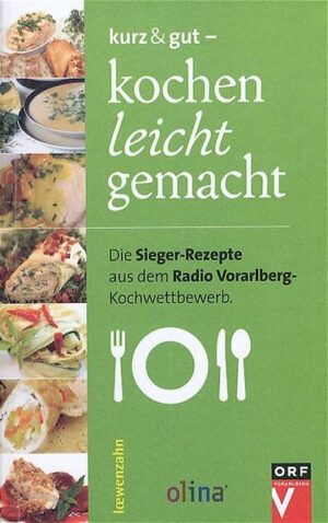 So kochen Sie schnell die besten Mahlzeiten! Das sind die Top-Rezepte aus der erfolgreichen Radio Vorarlberg-Serie "kurz & gut - kochen leicht gemacht". Überraschen Sie sich und Ihre Lieben mit köstlichen Gerichten, die Sie im Handumdrehen zubereitet haben. Mit vielen zusätzlichen Tipps von den Vorarlberger Spitzenköchen Jürgen Kanner und Günther Grabher.