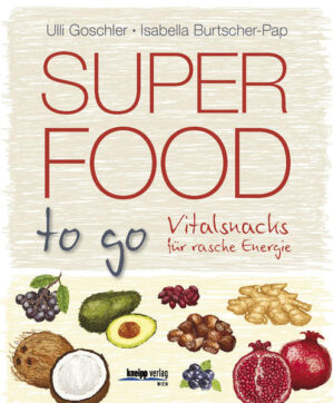 Superfoods sind die nährstoffreichsten Lebensmittel der Welt. Man findet sie im eigenen Garten in Form von Beeren, Nüssen oder Roter Rübe, im Wald und auf der Wiese als leckere Aroniabeeren, Maulbeeren oder Brennnesseln, im Supermarkt als Granatapfel, Ingwer und Artischocke oder beim Spezialisten als Matcha, Chia-Samen oder Maca-Wurzel. Sie alle überzeugen mit einem hohen Anteil an Vitaminen, Mineralstoffen und Antioxidanzien. Die beiden Autorinnen haben rund 40 heimische und exotische Superfoods durchleuchtet: Was wirkt stärker gegen Schmerzen als so manche Tablette? Was wirkt wie ein Sonnenschutz von innen? Was wird in Hollywood als heimliches Beauty-Food anstelle von Schönheitseingriffen verwendet? Zu jedem beschriebenen Superfood gibt es ein vegetarisches bzw. veganes Rezept für einen Mitnehm-Snack, der für schnelle Energie und eine Extraportion Nährstoffe sorgt. Aus dem Inhalt: Power-Müsliriegel mit Medjoul-Datteln, Löffel-Snack mit sonnengereiften Beeren, Emmer-Vollkornnudelsalat mit Algen und Räuchertofu, weiße Zwiebelsuppe mit Erdmandeln und Hanfsamen