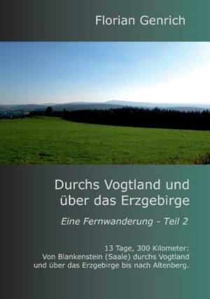 Erneut begibt sich Florian Genrich mit seinen Lesern auf eine Fernwanderung. Die Tour des Vorgängerbands "Vom Harz über den Thüringer Wald" wird nahtlos fortgesetzt. Von Blankenstein (Saale) quer durchs Vogtland und über das Erzgebirge