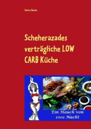 Die Rezepte sind alle frei von Hülsenfrüchten, wie Bohnen, Linsen und Kichererbsen, sie dienen zwar als Grundlage der orientalischen Küche, können aber bei manchen Menschen Verdauungsprobleme verursachen. Alle Kochanleitungen sind nach dem Low Carb Prinzip - kohlenhydratarme Ernährung - entstanden, mit raffinierten Zutaten gezaubert und der orientalischen Küche angepasst. Ein wahres Feuerwerk für unsere Sinne bietet die große Vielzahl an unterschiedlichen Gewürzen, wie Safran, Cayennepfeffer, Zimt, Kurkuma oder Koriander und sorgt durch die verschiedenen Geschmackrichtungen für große Abwechslung auf dem deutschen Speiseplan. Viele verschiedene Autoren beteiligen sich nacheinander an der Scheherazades-Kochbuchserie, die auf einer Idee von der bekannten Autorin Jutta Schütz basiert. In der Einleitung erzählt die Autorin Schütz (in jedem Buch zu finden) kurz die Geschichte von Scheherazade. Sie basiert auf einer alten persischen Märchensammlung mit dem Namen Hezâr Afsâna, Tausend Mythen. Anschließend kommen die Rezepte des Autors - In diesem Buch finden Sie 44 orientalische kohlenhydratarme Kochanleitungen - auch für Diabetiker, Diätinteressierte und Menschen mit Darmproblemen geeignet - sowie kurze Low Carb Informationen. www.sabinebeuke.de