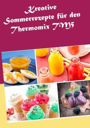 Die ersten Sonnenstrahlen lassen sich sehen, bald kommt die Sommerzeit. Die Lust auf erfrischende Kreationen steigt. Sie finden in meinem Buch sowohl Backrezepte, als auch Rezepte für Getränke, Marmeladen und andere Speisen. Alle Rezepte sind sowohl für den Thermomix TM5 als auch für alle anderen Thermomix Geräte geschrieben worden. Ich wünsche Ihnen viel Spaß beim Nachzaubern.