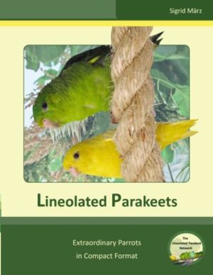 Honighäuschen (Bonn) - Now also available in English! Lineolated Parakeets, Extraordinary Parrots in Compact Format. 80 colored pages with a lot of helpful photos. This guide gives you the information you need on: - creating a suitable living environment, including tips on how to design your cage or aviary as well as ways to socialize and familiarize the birds with their new living space. - special dietary requirements. - finding out what your bird's behaviour really means. Contains double-sided overviews on: - appearane. - nutrition. - illnesses. - behavior. This book is a project of the 'Lineolated Parakeet Network'.