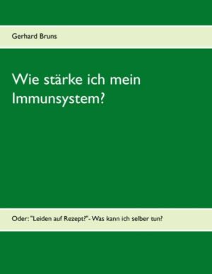 Honighäuschen (Bonn) - Wie Stärke ich mein Immunsystem? - Oder: Leiden auf Rezept? Was kann ich selber tun? ____________________________________________ Dieses Büchlein ist entstanden aufgrund eines Vortrags, der 2014 beim Butjadinger Forum Naturheilkunde und Medizin gehalten wurde. Heilpraktiker Gerhard Bruns hat sich vor allem mit der Dr. F. X. Mayr - Diagnostik und Therapie beschäftigt. Die heilenden und immunstärkenden Erfolge des Mayr-Behandlungssystems (Mayr-Kur) sind beachtlich, so dass viele Menschen ihre jährliche Mayr- Kur durchführen. Diese Kuren unter der Anleitung von ausgebildeten Mayr-Ärzten sind sehr gut, aber auch teuer. Auch greifen sie sehr tief in den Organismus ein, so dass von einer Selbstbehandlung abgeraten wird. Gerhard Bruns hat aufgrund seiner Erfahrungen eine alltagstaugliche, immunstärkende Selbsthilfe- Methode entwickelt und erfolgreich angewendet, die auf der von Dr. Erich Rauch beschriebenen Milde Ableitung basiert, aber über sie hinaus reicht.