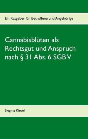 Honighäuschen (Bonn) - Liebe Leser, In diesem Ratgeber zeige und nenne ich die Gesetzesgrundlagen die zur Durchsetzung des Rechtsanspruchs auf Cannabis notwendig sind. Darüber hinaus zeige ich anhand eines anonymisierten Falles den dortigen Werdegang und die Argumentationslinie die zum Erlass der Einstweiligen Verfügung gegen die Krankenkasse führte. Darüber hinaus wird kurz die aktuelle Rechtsprechung angeschnitten. Die explizite Analyse und Auswertung erscheint in der gebundenen- Ausführlichen Buchversion. (nicht Papperback) (Taschenbuch)