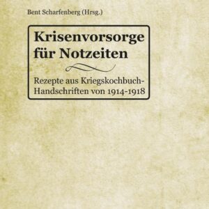 Wenn die Krise länger dauert, als der Vorrat reicht, kann dieses Buch Ihr Helfer in der Not sein. Strecken Sie die Reichweite Ihrer Vorräte und lernen Sie, auch in Mangelzeiten nahrhafte Speisen zu bereiten. Das Buch umfasst eine Auswahl bewährter Rezepte aus drei handgeschriebenen Kriegskochbüchern der Zeit 1914-1918. In behutsamer Anpassung an die Gegenwartssprache finden Sie hier insgesamt 98 Koch-, Back- und Konservierungsrezepte zum Überleben in Krisenzeiten: von Apfel- und Blitzkuchen über falsches Marzipan, Gerstengrütze, grüne Walnüsse, Haferflockenpuffer, Hasenbrotaufstrich, Hörnchen, imitiertes Gänsefett, Kaninchensuppe, Kartoffelnudeln, Kekse ohne Fett, Kräutertee, Kriegsaufstrich, Kriegskaffee, Kriegskeks, Kriegskuchen, Kriegsschlagsahne, Kriegsstolle und Kriegstorte, Kuchen ohne Butter, Kümmelstangen, Milchbrötchen, Möhrenmarmelade, Pferdebohnentorte, Quittenbrot, Rehragout, Rhabarberwein, Sahnebonbons, Salzkuchen oder Schusterjungen, Schrotbrot, Senfgurken, Tomaten- und Apfelmarmelade sowie Weißbrötchen bis hin zu Zuckerrübensirup und Zwieback.