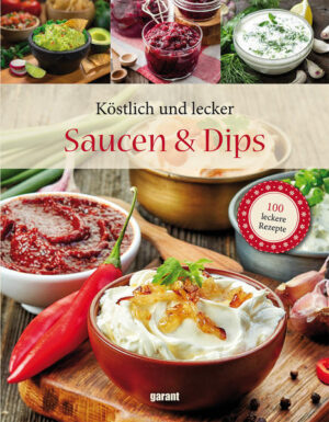 Was wäre ein Sonntagsbraten ohne Sauce oder ein Grillfest ohne Dips? Sie gehören einfach dazu und sind das A und O für Gerichte aller Art. In diesem Buch finden Sie neben den traditionellen Grundrezepten über 100 beliebte Variationen für raffinierte Saucen und Dips. Die Rezepte sind übersichtlich zusammengestellt, durchgehend mit farbigen Abbildungen versehen und Schritt für Schritt erklärt. Ein ausführlicher Ratgeberteil verrät viele Tricks und Geheimnisse über die Kunst, schmackhafte Soßen zu „zaubern“. Der Erfolg ist garantiert. Gutes Gelingen und viel Spaß beim Kochen und Genießen!