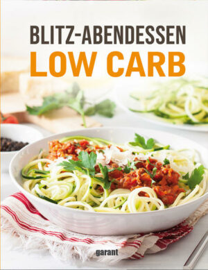 Ein genussvolles, schnelles und gesundes Abendessen zaubern und gleichzeitig etwas für die schlanke Linie tun  mit diesen Low-Carb-Gerichten ist das problemlos möglich! Denn wer Kohlenhydrate einspart und sich mit jeder Menge Gemüse, gesunden Fetten und magerem Eiweiß versorgt, hält den Stoffwechsel in Schwung und bringt die Pfunde zum Purzeln. Die leckere Low-Carb-Küche muss zudem nicht kompliziert sein. Schnelle Suppen und Salate, fixe Gerichte mit Fleisch, Fisch und für Vegetarier sowie köstliche Blitz-Desserts garantieren auch im stressigen Alltag gesunde Genussmomente. Wie wäre es z.B. mit einer cremigen Erbsensuppe, einem bunten Quinoa-Salat mit Thunfisch, trendigen Zoodles mit Bolognesesoße oder mit überbackenen Avocados mit Ei? Kohlenhydratarme Nachspeisen wie Tassenküchlein mit Blaubeeren oder Johannisbeer-Sorbet sorgen dann im Nu für den krönenden süßen Abschluss. "Blitz-Abendessen Low Carb" ist erhältlich im Online-Buchshop Honighäuschen.