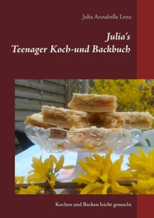 Kochen und backen leicht gemacht bedeutet, dass auch der Anfänger sich an diese Künste heranwagen kann. Das Buch wendet sich vor allem an Teenager. Sie erfahren, wie sie sich selbst ein einfaches Gericht oder aber einen leckeren Kuchen zubereiten können. Der Teenager wird schrittweise zu Fertigkeiten herangeführt, die er sich nur in seinen kühnsten Träumen erhofft hatte. "Julia's Teenager Koch- und Backbuch" ist erhältlich im Online-Buchshop Honighäuschen.