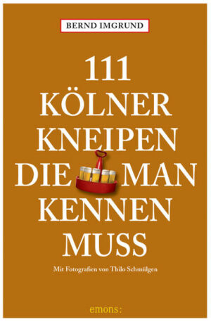 111 süffige Geschichten über Kölner Traditionslokale - vom kölschen Brauhaus über die Weetschaff op d'r Eck und die Veedekskneipe bis hn zum algedienten Szenetreff. Hier geht es nicht um Gastrokritik
