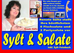 Sylt & Salate - Sie mögen Fisch? Renate Sültz auf Sylt stellt 6 ihrer Lieblingssalate vor. Schnell und einfach hergestellt. Sie erwarten Gäste oder haben eine kleine Party? Ruckzuck sind Omas Nudel- oder Eiersalat fertig. Und der leckere Kartoffelsalat ist nach Mutters Art. Verfeinert wird das kleine Kochbuch mit herrlichen Sylt-Bildern in Fotodruck. Viel Freude und "Guten Appetit" wünscht Renate Sültz "Sylt & Salate - Renate Sültz stellt ihre köstlichsten Fisch- und Partysalate vor - inkl. Sylt-Bildband" ist erhältlich im Online-Buchshop Honighäuschen.
