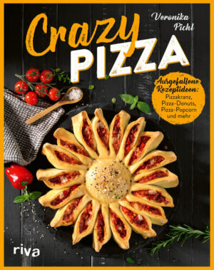 Crazy Pizza - kreativ und lecker! Frischer Hefeteig, würzige Tomatensoße, italienische Kräuter, extra viel Käse und herzhafter Belag nach Lust und Laune, so lieben wir die klassische Pizza. Doch warum nicht den Geschmack mal anders verpacken? Entweder in verschiedensten Formen, wie die schmackhaft gefüllte Pizzasonne, als Muffins, herzhafter Kuchen, Brezen oder Burger, oder ganz ohne Teig als Pizzabällchen oder vegetarischer Pizza-Dip. Wie wäre es mit einer Pizzatorte zum Geburtstag oder Pizza-Pot-Pie und Ciabatta-Pizzabrot für einen gemütlichen Filmabend zu Hause? Fingerfood und kleine Snacks wie Pizzaschnecken, -Cracker, -Stangen oder -Donuts sind ideal für jede Party. Lass dich von den überraschenden Rezepten inspirieren und probier mal etwas Neues!