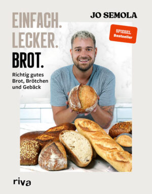 »Hi, ich bin Jo und ich backe Brot.« Der erfolgreiche Creator Jo Semola beweist, dass wirklich jeder Brot backen kann. Dieses Backbuch ist ideal für alle, die Brot lieben, gerne selbst backen oder damit anfangen möchten. Von der einfachen, schnellen Zubereitung bis hin zu aufwendigeren Backwaren: Auch erfahrenere Bäcker lernen hier noch etwas dazu. Hilfreiche Tipps und Tricks zu Equipment, Getreide- und Mehlsorten sowie zu Techniken für die Herstellung von verschiedenem Teig und Gebäckformen ermöglichen dir den perfekten Einstieg in die Welt des Brotbackens. So zauberst du zu Hause für Familie und Freunde herrlich duftende frische Brötchen, saftiges Sauerteigbrot, zartes Hefegebäck, knuspriges Stangenbrot und leckere süße Teilchen. Das einzige Brotbackbuch, das du brauchst!