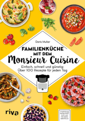 Die Küchenmaschine Monsieur Cuisine ist der perfekte, zeitsparende Küchenhelfer: Er kann wiegen, kneten, kochen, dampfgaren, pürieren, anbraten und vieles mehr. Dieses Kochbuch bietet über 100 leckere, einfache und gelingsichere Rezepte für die ganze Familie, die Sie dank der ausführlichen Schritt-für-Schritt-Anleitungen ganz leicht mit dem Monsieur Cuisine nachkochen können. Von wärmenden Eintöpfen und Suppen über leichte Salate und deftige Hauptgerichte mit Nudeln, Reis oder Kartoffeln bis zu süßen Dessertkreationen - die vielfältigen Gerichte schmecken sowohl Eltern als auch Kindern. Alle Zutaten findet man günstig in jedem Supermarkt. Dieses Rezeptbuch ist der ideale Alltagsbegleiter für Familien! Alle Rezepte wurden für den Silvercrest® Monsieur Cuisine entwickelt und getestet. Unabhängig recherchiert, nicht vom Hersteller beeinflusst.