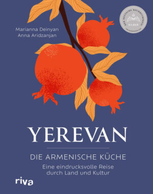 Yerevan - Die Küche Armeniens Armenien, das Land im Kaukasus, überzeugt mit seiner Vielfalt an köstlichen Gerichten und den Einflüssen aus Persien, Arabien, dem früheren Osmanischen Reich sowie der ehemaligen Sowjetunion. Die herzhaften und süßen Rezeptideen in diesem Kochbuch bieten eine große Auswahl aus typischen Vorspeisen, Hauptgerichten, Desserts, Salaten und vielem mehr. Egal ob vegetarisch, vegan, mit Fleisch oder Fisch: Die armenische Landesküche mit ihren Delikatessen wie gefüllten Weinblättern, Schaschlik-Spießen vom Grill und hervorragendem Gebäck mit Nüssen und Früchten begeistert mit frischen Zutaten und einer Vielzahl an Gewürzen und Kräutern. Begeben Sie sich auf eine inspirierende Reise durch Armenien und lernen Sie die kulinarischen Highlights der eindrucksvollen Hauptstadt Jerewan kennen.