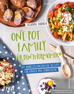 Schnell, günstig und zeitsparend - so sollte das Kochen für die Familie idealerweise sein! Mit den genialen One-Pot-Gerichten für den Thermomix® gelingt das ganz easy: Ob Frühstück, Mittagessen oder Abendessen, alle Zutaten werden im Thermomix® gekocht - und fertig. So spart man Zeit bei der Zubereitung und beim Abwasch. Die alltagstauglichen Gerichte schmecken allen, und die Vielfalt ist riesig: Grießbrei mit Kirschkompott, herrlicher Karamell-Nuss-Aufstrich, wärmende Erbsensuppe, amerikanischer Coleslaw, Zitronen-Hähnchen-Pasta mit Brokkoli, feines Lachs-Risotto, deftiges Kartoffelgulasch, schnelles Schoko-Mousse und so viel mehr. So unkompliziert war Kochen für die ganze Familie noch nie! Alle Rezepte wurden mit dem Thermomix® TM6 entwickelt und getestet. Unabhängig recherchiert, nicht vom Hersteller beeinflusst.