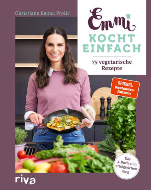 75 vegetarische Rezepte, die garantiert gelingen Die erfolgreiche Food-Bloggerin Christiane »Emmi« Prolic zeigt in ihrem dritten Kochbuch, wie man mit wenigen, frischen Zutaten und einfachen Zubereitungsschritten leckere vegetarische Gerichte mit wenig Aufwand zaubern kann. Ob man ein schnelles Abendessen für die ganze Familie braucht oder etwas Besonderes für Gäste vorbereiten möchte, bei Emmi findet man garantiert das passende Rezept. Praktische Tipps erleichtern zusätzlich den Kochalltag. Von wärmendem Chili sin Carne über bunte Gemüsequiche und knusprige Falafel bis zu süßen Herzwaffeln - die große Auswahl an Rezeptideen bieten Kochinspirationen für die Veggie Days.