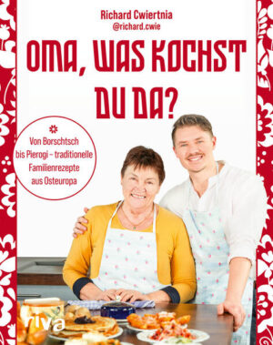 Liebe geht durch den Magen Mit Richard und seiner charmanten Großmutter Amalia kannst du über 50 authentische osteuropäische Gerichte ganz einfach nachkochen und -backen: von wärmenden Suppen wie Borschtsch und Soljanka, Salaten wie Olivja und Schuba über leckere Hauptspeisen wie Schaschlik, Bigos und Gulasch bis zu süßen Leckereien wie Blintschiki oder Krebbel. Aber natürlich dürfen die verschiedensten Varianten an Teigtaschen auch nicht fehlen, und so ist den Piroschki, Pelmeni, Manti und Co. ein eigenes Kapitel gewidmet. Jedes Rezept erzählt eine Geschichte und weckt Erinnerungen an die Kindheit in Omas Küche. Kleine Familiengeschichten und Anekdoten machen dieses Buch zu etwas ganz Besonderem.