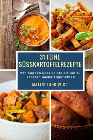 Von Suppen über Salate bis hin zu leckeren Backofengerichten... ...31 feine Süßkartoffelrezeptideen für jeden Tag. Rezepte: Cremige Kartoffel-Lauch Suppe Dampfgar-Süßkartoffeln Einfache Gedämpfte Süßkartoffeln Einfaches Süßkartoffeln-Curry Feine Süßkartoffelsuppe mit Karotten Feine Süßkartoffelwedges Gedämpfte Kartoffelecken Gewürzkartoffeln Kartoffel-Karotte-Mais Mix Kartoffelbrei mit Knoblauch Kartoffelsalat aus dem Schnellkochtopf Kartoffelsuppe mit Lauch Kartoffelsuppe mit Speck und Sellerie Köstliche Karottensuppe mit Kartoffeln Köstliches Kartoffelrisotto Lachscremesuppe mit Kartoffeln Lachskartoffelgratin Leckere Süßkartoffelbrühe Mangoldcremesuppe mit Süßkartoffeln Scharfe Kartoffeln mit Mais Schnelles Süßkartoffelgratin Süßkartoffelgebäck Süßkartoffelkasserolle Süßkartoffelkuchen Süßkartoffeln mit Dijonsenf Süßkartoffeln mit Reis Süßkartoffeln thailändischer Art Süßkartoffelsalat mit Cocktailtomaten Teltower Rübchensuppe Veganer Kartoffelbrei Zwiebelsuppe mit Kartoffeln