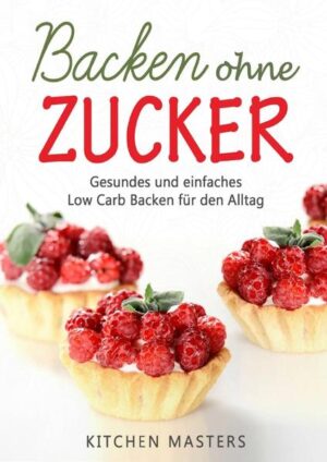 Zuckerfrei backen schön und gut, aber was zur Hölle soll man backen, damit es trotzdem gut schmeckt? Dieser Frage haben sich die Kitchen Masters angenommen. Nach ihrem Bestseller “Ernährung ohne Kohlenhydrate” kommt nun “Backen ohne Zucker - Gesundes und einfaches Low Carb Backen für den Alltag” Mit ihren zuckerfreien Rezepten gehen die Kitchen Masters auf folgende Fragestellungen ein: - Wie schaffe ich es zuckerfrei zu backen? - Heißt zuckerfrei backen wirklich komplett auf alle Süßungsmittel zu verzichten? - Welche natürlichen Zucker gibt es und wieviel darf ich verwenden? - Kann ich leckere Rezepte backen, die nicht zwangsläufig schlecht für die Figur sind? Lerne ohne Zucker zu backen und tue deinem Körper etwas Gutes Backen ohne Zucker - Das Buch Backen ist für viele eine Leidenschaft, in der man seiner Kreativität freien Lauf lassen und nach der Arbeit einfach mal abschalten kann. Ein selbstgebackener Kuchen kann ein super Geburtstagsgeschenk für die geliebte Freundin oder für die eigenen Kinder sein. Zur Winterzeit dürfen die selbstgemachten Plätzchen und Kekse natürlich auch nicht fehlen. In der eigenen Backstube kann man sich an sämtlichen Keksen, Muffins, Kuchen, Plätzchen und Torten ausprobieren. Doch leider enthalten diese süßen Gebäcke oftmals zu viel Zucker, womit wir unsere Gesundheit keinen guten Gefallen tun. Die schlanke Linie leidet zudem auch unter einem erhöhten Zuckerkonsum. In Deutschland werden die verführerischen weiße Kristalle aus Zuckerrüben gewonnen und diese befinden sich heute fast in jedem Lebensmittel.