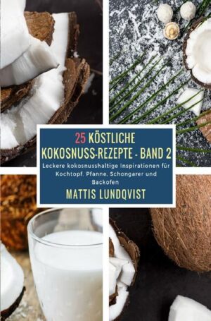 Rezepte: Basilikum-Kokosnuss-Huhn Teriyakilachs Kokosnuss-Curry-Reis Grüne Bohnen mit Kokosnuss Paleo-Hähnchenfleischbällchen Rippchen im Schongarer Kokosnuss-Sloppy-Joe Kokosnuss-Thai-Reis Currysuppe mit Kokosnuss Limetten-Kokosnuss-Shrimps Ingwer mit Kokosnussreis Rotes Kokosnuss-Thai-Curry Curry-Kokosnuss-Hühnchen Shrimps mit süß-saurer Soße Süßkartoffel-Kokos-Auflauf Welssuppe Kokosnuss-Käse-Klotz Klebriger Kokosnussreis Panierter Kokosnussfisch Sauerrahm-Kokosnuss-Kuchen 5-Minuten Kokosnuss-Kuchen Mandel-Kokos-Kekse Coconut-Cream-Pie Schoko-Kokosnuss-Kuchen Selbstgemachte Pina Colada