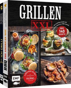 Alles, was BBQ-Fans brauchen: 140 Grill-Rezepte für Fisch, Fleisch, Gemüse und Beilagen zum unschlagbaren Preis Gewusst wie: Alles Wichtige zum Grillen, Smoken und Räuchern - inklusive Warenkunde und Profihacks Für echte Grill-Fans: Mit Craft-Beer-Guide und Hintergrundwissen zur Welt des American BBQ Ausstattungshinweis: 2 Bücher im Bundle