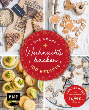 Große Keks-Vielfalt zum kleinen Preis: 4 Weihnachts-Backbücher im Set Es ist wieder Plätzchen-Zeit: Mit 100 Rezepte die besten Weihnachtskekse und leckeres Adventsgebäck zaubern Türchen für Türchen: Inklusive Adventskalender-Backbuch mit 24 besonderen Rezepten und perforierten Seiten zum Auftrennen