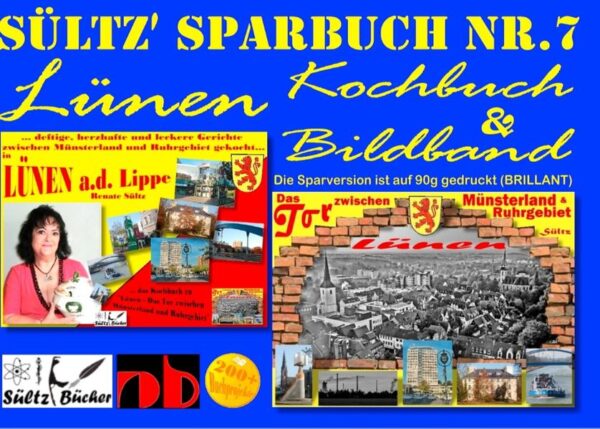 2 Bücher ... 1 Preis Lünen - Das Tor zwischen Münsterland und Ruhrgebiet. Am nordöstlichsten Rand des Ruhrgebietes und am südlichsten Rand des Münsterlandes liegt Lünen. Lünen liegt an der Lippe, einer bedeutenden Fernhandelsstraße (Niederrhein bis Nord- und Ostsee). Als ehem. Beistadt der mittelalterlichen Hanse ist Lünen Mitglied im Hansebund der Neuzeit. Die knapp 85.000 Einwohner in Lünen können sich an herrlichen Bauwerken (Schloss Schwansbell, Stadtkirche St. Georg, Herz-Jesu-Kirche, St. Marienkirche an der Lippe erfreuen. Aber auch an Museen, dem Heinz-Hilpert-Theater, verschiedenen Parks, dem Colani-UFO im Technologiezentrum und natürlich an den vielen regelmäßigen Veranstaltungen. Viele Persönlichkeiten konnten oder können mit Lünen in Verbindung gebracht werden (Timo Konietzka, Max Raabe, Wolfram Wuttke, Günter Boas, der mit Luis Armstrong spielte, und viele mehr). Mit diesem kleinen Bildband möchten wir Lünen vorstellen, einfach ein paar Bilder mit Wiedererkennungsmerkmal. ... Wer an das Ruhrgebiet oder das Münsterland denkt, kommt an Essen nicht vorbei. In der Tat bin ich in Essen, mitten im Ruhrpott geboren, und wohne nun seit vielen Jahren in Lünen. Lünen ist das Tor zum Münsterland. Nichts liegt näher, als über leckere, deftige und herzhafte Gerichte zu schreiben. Gerade dann, wenn meine Oma mein Lehrmeister war. Oma kochte damals in einem großen Restaurant in Essen. Dieses Kochbuch ist in vier Teile aufgeteilt. Wir beginnen mit herzhaften Gerichten aus der Heimat. Im zweiten Kapitel geht es um Salate (Fischsalate und Partysalate), im dritten Teil um deftige Suppen. Im vierten Kapitel geht es um Großmutters Lieblingsgerichte, die gerade in der heutigen gestressten Zeit hochaktuell und leicht nach zu kochen sind.