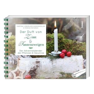 Honighäuschen (Bonn) - Im Advent auf Natürlichkeit und Nachhaltigkeit setzen und dabei mit allen Sinnen genießen?  Wie das geht, erfahren Sie in diesem besonderen Adventskalender. An jedem Tag im Advent wird eine Pflanze oder ein Gewürz vorgestellt, die den Advent mit ihren Farben, ihrem Geschmack und Duft einmalig machen: Von Amaryllis über Myrrhe, Mohn, Mandeln und Mistelzweigen bis Zimt ist alles dabei. Ob Dekorieren, Backen oder Naturkosmetik: Hier finden Sie praktische Tipps und Rezepte zu allen Pflanzen und Gewürzen. Tägliche Impulse, Geschichten und Bräuche schenken einen besinnlichen Advent für die ganze Familie. Achtsam durch den Advent gehen  dazu braucht es nicht viel!  Wissenswertes über 24 verschiedene adventliche Pflanzen und Gewürze  inspirierende Geschichten und Impulse, innovative Rezepte, vergessene Bräuche & ungewöhnliche Tipps  zweckmäßig mit Ringbindung und moderner Gestaltung