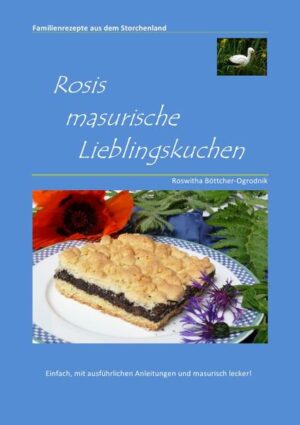 2015 habe ich mit einem Rezept-Kalender angefangen und jetzt kommen weitere masurische Leckereien in einer bunten Kochbuch-Reihe mit 12 kostbaren Familienrezepten! Mit „Lieblingskuchen“ geht meine kulinarische Reise durch das schöne Storchenland los. Lasst euch überraschen, welche 12 Rezepte ich je-des Jahr aus meiner Schatzkiste zaubere. Und dieser wertvolle Schatz wird immer größer, weil ich ihn mit euch teile: Lieblingskuchen wie Mohnkuchen und im nächsten Kochbuch Gerichte wie herrlich duftende Möhrensuppe oder vielleicht Königsberger Klopse zaubert ihr bald selbst auf den Tisch. Mit meinen aus-führlichen Anleitungen!