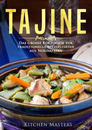 Die marokkanische Tajine - Willst du das Geheimnis nordafrikanischer Kochkunst entdecken? Dann bist du bei uns genau richtig. Wir zeigen dir was der marokkanische Topf kann und bringen dich auf vollkommen neue Ideen. Die nordafrikanische Tajine kombiniert gesunde Nahrungsmittel mit einem unvergleichlichen und einzigartigen Geschmack aufgrund der Zubereitungsart. Wenn du es leid bist immer wieder die gleichen alltäglichen und europäischen Speisen auf den Tisch zu bringen, wird dir dieses Tajine Kochbuch helfen, etwas würzige, orientalische Küche zu dir zu bringen. Oder hast du vielleicht solche Vorbehalte gegenüber dem Tajine Topf? - Wie soll denn bitte Essen aus einem Tontopf schmecken? - Dazu reicht doch auch eine einfache Tajine Gewürzmischung! - Mit der Tajine kann ich keine Eintöpfe machen! - Die marokkanische Küche schmeckt nicht! - Ich habe ein Ceranfeld, da funktioniert das nicht! Lerne Marokko kennen und überzeuge dich vom Gegenteil! Der Tajine Topf ist nämlich ein Naturtalent Die Tajine ist für alle Herdarten geeignet. Egal ob Ceranfeld, Induktion oder Gas. Mach dir hier keinerlei Gedanken. Den Tontopf gibt es außerdem in verschiedensten Ausführungen, schaue dich mal um. Hast du eine Tajine, wird bei dir daheim vermutlich nur noch marokkanisch gesprochen. Dafür sorgt dann schon dieses Tajine Rezeptbuch, denn die afrikanische Küche ist näher als du denkst. Mit der Tajine kochen kann ein wirkliches Abenteuer sein. Ein Märchen aus 1001 Nacht mit orientalischer Geschmacksnote. Fehlen nur noch die richtigen Tajine Rezepte und die findest du in diesem Buch. Wir sind sehr gespannt auf deine Erfahrungen und was du am Ende auf deinem Teller hast. Mach dem Geheimnis um die Tajine ein Ende und koche ohne Grenzen. Kochst du mal nicht, ist die Tajine auch eine absolut tolle Deko für die Küche. Der Tajine Kochtopf wird deine Küche verändern!