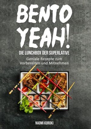 Sind Sie auch gelangweilt von trockenen Pausenbroten? Mit Bento gehören langweilige, ungesunde und geschmacklose Kreationen der Vergangenheit an. Schaffen Sie sich und Ihren Lieben eine Lunchbox der Superlative! Keine trockenen Pausenbrote Keine Langeweile in der Lunchbox Kein Gang zum Imbiss notwendig Kein kraftloses Mittagstief Entdecken Sie jetzt die knackigen, frischen und köstlichen Bento-Rezepte und erfreuen Sie sich an Vitalität, Gesundheit und Power für den ganzen Tag. Der geniale Foodtrend aus Japan fördert Ihr Wohlbefinden nicht nur durch ausgewogene Kost, sondern auch durch ein extravagantes und kreatives Erscheinungsbild, welches Ihnen jeden Morgen ein Lächeln ins Gesicht zaubert. Das erwarten Sie: Freuen Sie sich auf 50 leckere Rezepte für Ihre Bento-Box Durchstöbern Sie die Kategorien Snacks, Dips, Hauptmahlzeiten und Salate Alle Rezepte enthalten vollständige Nährwert-, Zeit- und Portionsangaben Obendrein erhalten Sie ausführliche Informationen rund um den Foodtrend „Bento“ Kaufen Sie jetzt Bento Yeah! - Die Lunchbox der Superlative und befüllen Sie sich noch heute Ihre gesunde, kreative und köstliche Bento-Box.