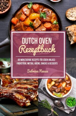 Dutch Oven Rezepte werden immer gefragter, da der Blackpot einen ganz besonderen Geschmack beim Essen hervorruft. Auch die Atmosphäre beim Outdoor Kochen ist unvergleichlich. In diesem Dutch Oven Kochbuch erwarten dich mehr als 60 neue Dutch Oven Rezepte für jeden Anlass, die sich einfach und schnell umsetzen lassen. Hier nur ein paar der Rezepte aus dem Dutch Oven Buch: - Chilli Con Carne - Köstliche Spareribs - Zartes Pulled Pork - Herzhaftes Kartoffelgratin - Diverse Fleischgerichte, Suppen Rezepte, Salate und vieles mehr - alles mit dem Dutch Oven! Es erwartet dich ein bunter Mix an Rezepten, bei welchen für jeden etwas dabei ist! Egal ob Frühstück, Mittag, Abend, Snack oder Dessert - hier wird mit Sicherheit jeder fündig! Die Gerichte aus dem Dutch Oven Kochbuch sind sehr alltagstauglich und lassen sich zubereiten, ohne dafür Stunden in der Küche zu stehen. Sichere dir jetzt dein Dutch Oven Rezeptbuch und komme schon bald in den Genuss der kulinarischen Vielfalt des Outdoor & Camping Kochens! ( Outdoor Kochbuch / Outdoor Rezepte / Dutch Oven / Camping / Lagerfeuer Rezepte )