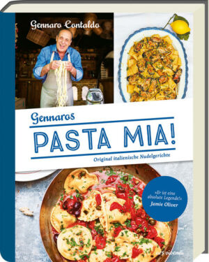 Pasta Mia! - Italienisch kochen - Das neue Kochbuch von Gennaro Contaldo mit über 100 Nudelrezepten. Die Italiener lieben sie, und auch wir greifen gerne auf sie zurück - egal ob es schnell gehen soll oder ein herrliches Festessen aufgetischt wird - die Pasta! Kein Wunder also, dass Gennaro Contaldo in seinem neuesten Kochbuch seine Lieblingszutat in den Mittelpunkt stellt. Dabei präsentiert er eine wundervolle original italienische Sammlung von Gerichten aus frisch zubereiteten oder getrockneten, gefüllten oder überbackenen Nudeln, verrät wertvolle Tipps fürs Selbermachen der Teigwaren sowie zu seinen Grundsaucen und erzählt gewohnt locker aus seinem Leben. Ob im Salat, in der Suppe, mit Gemüse oder Fleisch  Gennaro zeigt, wie wandelbar Pasta ist! Eine wunderbare Rezeptsammlung mit vielen authentischen italienischen Rezepten von Jamie Olivers Mentor und bestem Freund Gennaro Contaldo. "Pasta Mia!" ist erhältlich im Online-Buchshop Honighäuschen.