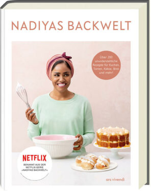 Nadiya liebt es zu backen! In ihrer gleichnamigen Netflix-Serie zeigt sie ihren Fans in jeder Folge neue süße und auch herzhafte Kreationen aus dem Ofen, die in diesem Backbuch nun nachzulesen sind. Innovative und trotzdem simple Kuchenrezepte wie Heidelbeer-Scone-Pizza mit Lavendel, festliche Torten wie die Mango-Kokos-Joghurt-Torte mit Buttercreme und knuspriges Kaffeegebäck wie Himbeer-Amaretti-Kekse wechseln sich ab mit herzhaften Ofengerichten wie Lachs-Dill-Focaccia oder Blumenkohl-Käse-Lasagne. Selbst Queen Elizabeth durfte sich schon einmal über einen Geburtstagskuchen von Nadiya freuen! "Nadiyas Backwelt" ist erhältlich im Online-Buchshop Honighäuschen.