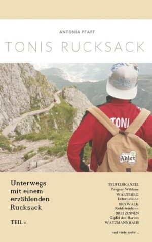 Erzählt wird die Geschichte von TONIs Rucksack. Er erlebt eine Vielzahl von Wanderungen gemeinsam mit TONI