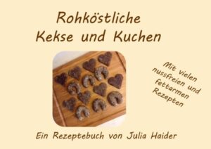 Dass leckere Kekse und Kuchen aus ungesunden Fetten, Mehlen und Zucker bestehen müssen war gestern. Heute wird gesund und sogar rohköstlich „gebacken“. Dazu ist dieses Rezeptebuch voll mit tollen alternativen Rezepten für Weihnachtskekse, aber auch für Kekse und Kuchen zu jedem anderen Anlass, oder einfach für den schnellen Schoko-Appetit. Rohköstlich werden Lebkuchen, Vanillekipferl, Schoko-Haselnuss-Kugeln, Brownies und viele weitere Kekse und Kuchen, die vollgepackt mit nährstoffreichen Zutaten sind, zubereitet. Die Rezepte in diesem Rohkost „Back“-Buch sind vegan, roh (nicht über 42 Grad erhitzt), milchfrei und laktosefrei, glutenfrei, sojafrei, vollwertig und naturbelassen, ölfrei, ausschließlich mit Trockenfrüchten gesüßt und kommen daher ganz ohne raffinierten Zucker und Agavendicksaft aus. Sie sind super schnell und einfach gemacht, ohne Backen und Wartezeit, ohne viel Aufwand oder großen Backkünsten herzustellen, und auch ohne Hochleistungsmixer und Dörrautomat zu machen. Und Rohkost Süßigkeiten müssen auch nicht immer aus Nüssen bestehen! Einige Rezepte kommen auch ganz ohne Nüsse aus, sodass vor allem Nussallergiker, aber auch alle Fans der leichten, fettarmen Rohkost-Bäckereien hier voll auf ihre Kosten kommen. Dieses Rezeptebuch zeigt dass es noch immer eine Vielfalt an gesunden und roh-veganen Keks- und Kuchenrezepten gibt. Und ist der Beweis dafür dass lecker Naschen auch gesund möglich ist.