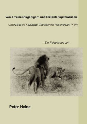 Als Safari Ziel wird der Kgalagadi Transfrontier Nationalpark (KTP) immer beliebter. Dieses Buch erzählt von einem dreiwöchigen Besuch des Parks im Februar 2019. Da der Verfasser aufgrund vieler vorheriger Besuche bereits mehrere Monate im KTP verbracht hat