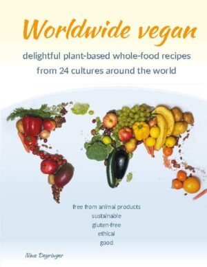 A culinary journey around the world with recipes from five continents. The recipes in this book are varied from 24 different countries from A to Z, printed on brilliant 200g foto paper. All recipes are whole-food, gluten-free, egg-free and lactose-free and completely functional without the use of animal products. They also do not contain any tofu, seitan, soy protein, etc. The recipes can be prepared quickly and easily. A delicious and versatile introduction to vegan cooking.