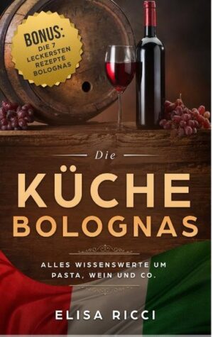 Das Kochbuch für die Lebensart aus Bologna Wer kennt nicht den Begriff "la dolce vita" und denkt sofort an die großen italienischen Städte wie Bologna mit seinen kulinarischen Spezialitäten, dem Klima und der tollen Landschaft. Mit dem Wissen rum um Pasta, Wein und alles was die Lebensfreude aus Bologna ausmacht, werden Sie in jeder Gesellschaft zum Mittelpunkt. Nicht nur dann, wenn es um gutes Essen und die römische Lebensart geht. Erfahren Sie alles über die vielen Pastasorten und deren Unterschiede und Spezialitäten. Lassen Sie sich nichts mehr vormachen wenn es rund um den Weinbaun in und Weine aus Bologna geht. Neben unverzichtbaren Fun Facts, Beispielen, Geschichten und vielen nützlichen Tipps für den Restaurantbesuch gibt es als Bonus die 7 wirklich beliebtesten und besten Rezepte für die Gerichte, mit denen Sie in jedem Italien-Koch-Wettbewerb ganz vorne landen würden. Wie wäre es mal einfach die Bewunderung Ihrer Gäste geniessen zu können. Viel Spass beim Lesen und Nachkochen.